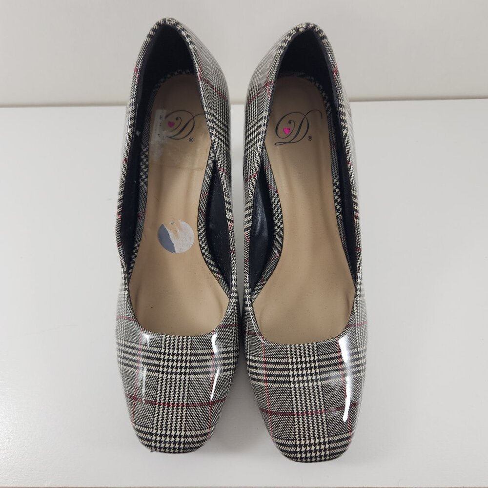 Dark Heels Tartan Pattern by Delicious SIZE7